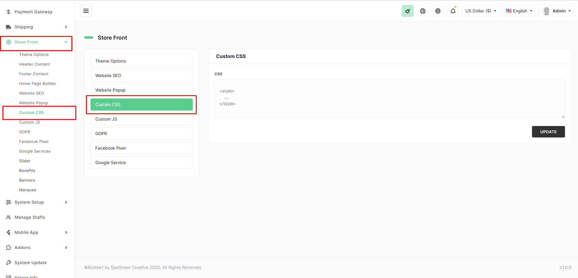 Website Popup Settings